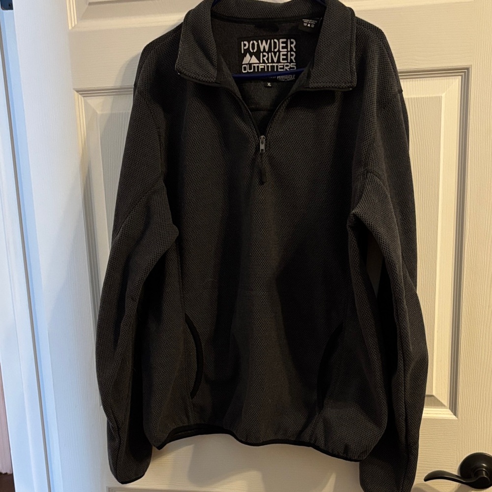Powder River Outfitters Men's Dark Gray Zip-Up Sweater